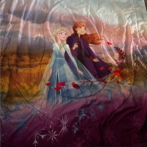 Frozen Themed Purple and Blue Comforter